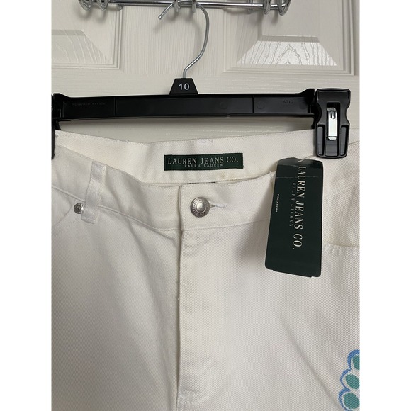 New Polo Ralph Lauren Jean women SIZE 8 Regular White Paint Multi colors‎ - Picture 4 of 16